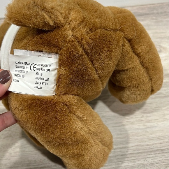 Vintage 1999 Hard Rock Cafe Madrid Teddy Bear Herrington Stuffed Plush Brown - Picture 5 of 8
